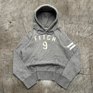 Vintage Abercrombie & Fitch Muscle Distressed Reverse Weave Hoodie Medium Grey